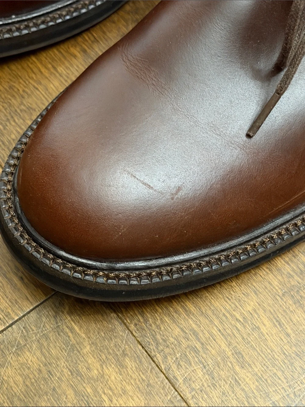 Saks Fifth Avenue Men's Brown Leather Lace-Up Chukka Boots